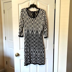 Ladies dress. Black and white design.